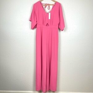 Trina Turk Short Sleeve V-Neck Jumpsuit‎ Size 8 Women